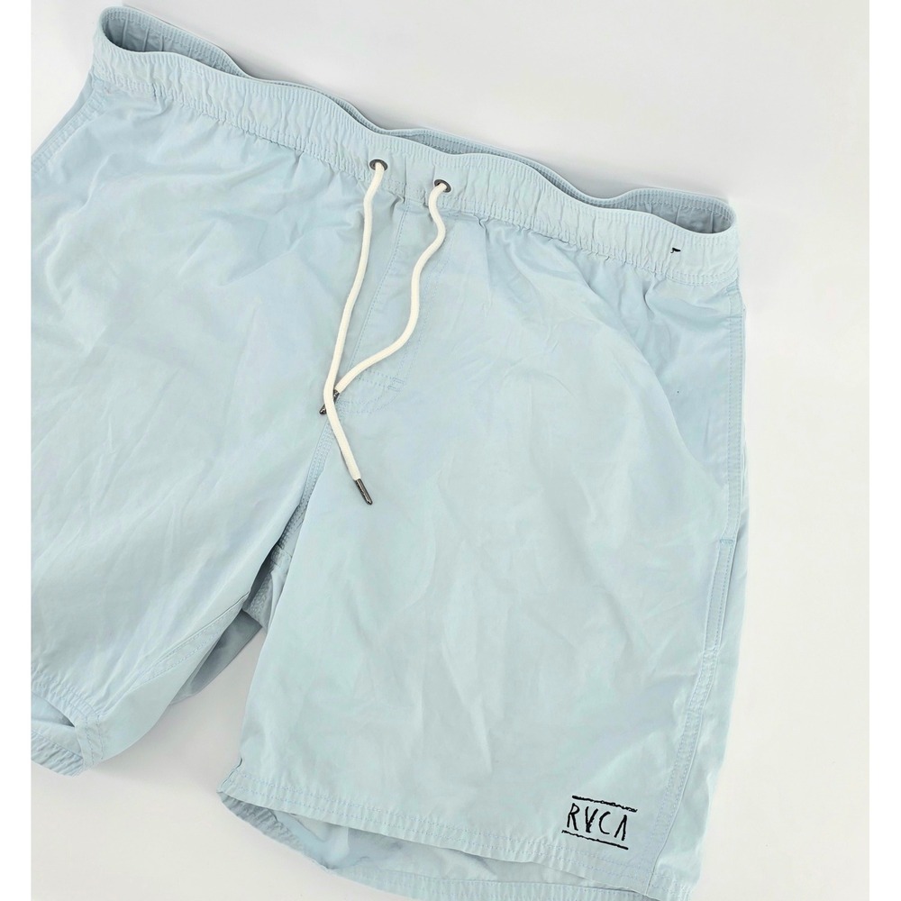 RVCA Board Shorts Size Large Mens Light Blue Surf Beach Swimwear